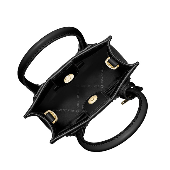 Michael Kors Mercer Extra-Small Pebbled Leather Crossbody Bag Black $348 Nwt - Picture 2 of 3